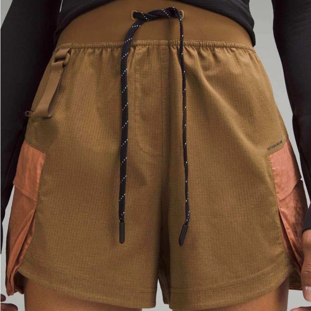 lululemon athletica Tan and Pink Cargo Shorts